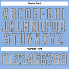 Load image into Gallery viewer, Custom Light Blue Gray-Steel Gray Hockey Lace Neck Jersey
