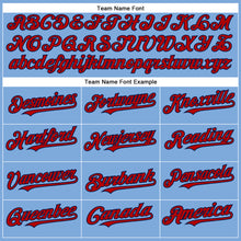 Charger l&#39;image dans la galerie, Custom Light Blue Red-Navy Authentic Baseball Jersey
