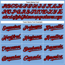 Laden Sie das Bild in den Galerie-Viewer, Custom Light Blue Red-Black Authentic Baseball Jersey

