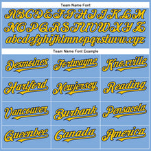 Charger l&#39;image dans la galerie, Custom Light Blue Yellow-Navy Authentic Baseball Jersey
