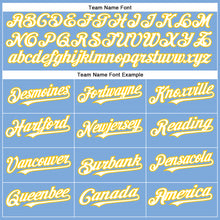 Charger l&#39;image dans la galerie, Custom Light Blue White-Yellow Authentic Baseball Jersey
