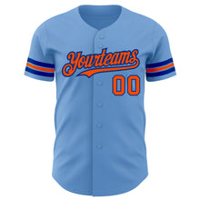 Загрузить изображение в средство просмотра галереи, Custom Light Blue Orange-Royal Authentic Baseball Jersey
