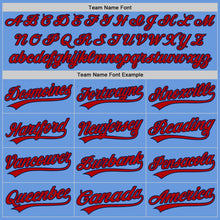 Charger l&#39;image dans la galerie, Custom Light Blue Red-Navy Authentic Throwback Baseball Jersey
