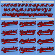 Charger l&#39;image dans la galerie, Custom Light Blue Red-Black Authentic Throwback Baseball Jersey

