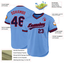 Charger l&#39;image dans la galerie, Custom Light Blue Navy-Red Authentic Throwback Baseball Jersey
