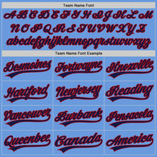 Charger l&#39;image dans la galerie, Custom Light Blue Navy-Red Authentic Throwback Baseball Jersey
