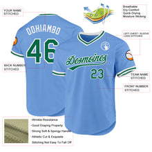 Laden Sie das Bild in den Galerie-Viewer, Custom Light Blue Kelly Green-White Authentic Throwback Baseball Jersey
