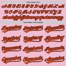 Laden Sie das Bild in den Galerie-Viewer, Custom Light Pink Orange-Black Authentic Throwback Baseball Jersey
