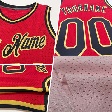 Custom Light Pink Navy-White Authentic Throwback Basketball Jersey