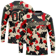 Load image into Gallery viewer, Custom Camo Black-Cream Salute To Service Long Sleeve Performance T-Shirt
