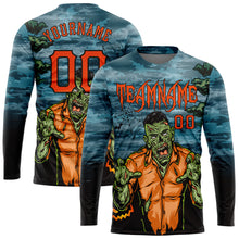 Laden Sie das Bild in den Galerie-Viewer, Custom 3D Pattern Halloween Trick Treat Horror Night Long Sleeve Performance T-Shirt
