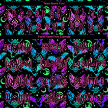 Laden Sie das Bild in den Galerie-Viewer, Custom 3D Pattern Bright Multicolored Halloween Bats Long Sleeve Performance T-Shirt
