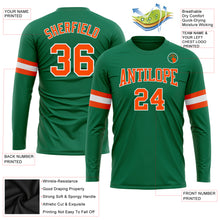 Charger l&#39;image dans la galerie, Custom Kelly Green Orange-White Long Sleeve Performance Salute To Service T-Shirt

