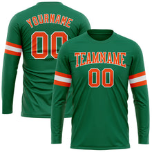 Charger l&#39;image dans la galerie, Custom Kelly Green Orange-White Long Sleeve Performance Salute To Service T-Shirt
