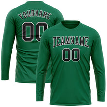 Charger l&#39;image dans la galerie, Custom Kelly Green Black-White Long Sleeve Performance Salute To Service T-Shirt
