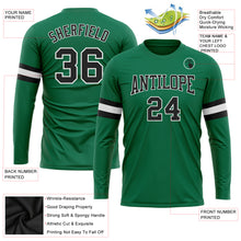 Charger l&#39;image dans la galerie, Custom Kelly Green Black-White Long Sleeve Performance Salute To Service T-Shirt
