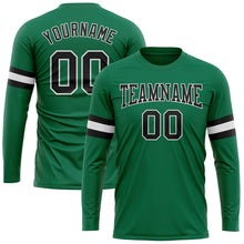 Charger l&#39;image dans la galerie, Custom Kelly Green Black-White Long Sleeve Performance Salute To Service T-Shirt
