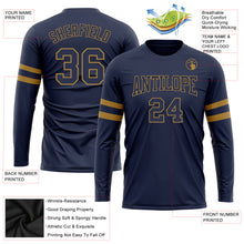 Загрузить изображение в средство просмотра галереи, Custom Navy Navy-Old Gold Long Sleeve Performance Salute To Service T-Shirt
