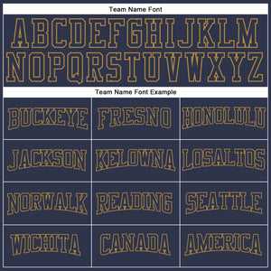Custom Navy Navy-Old Gold Long Sleeve Performance Salute To Service T-Shirt