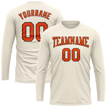 Charger l&#39;image dans la galerie, Custom Cream Orange-Black Long Sleeve Performance T-Shirt
