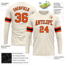 Charger l&#39;image dans la galerie, Custom Cream Orange-Black Long Sleeve Performance T-Shirt
