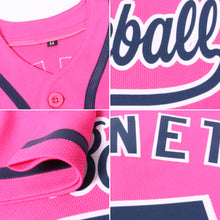 Charger l&#39;image dans la galerie, Custom Pink Navy-White Authentic Baseball Jersey
