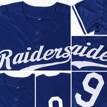 Load image into Gallery viewer, Custom Royal White-Red Baseball Jersey
