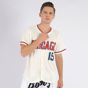 Custom Cream Red-Navy Authentic American Flag Fashion Baseball Jersey