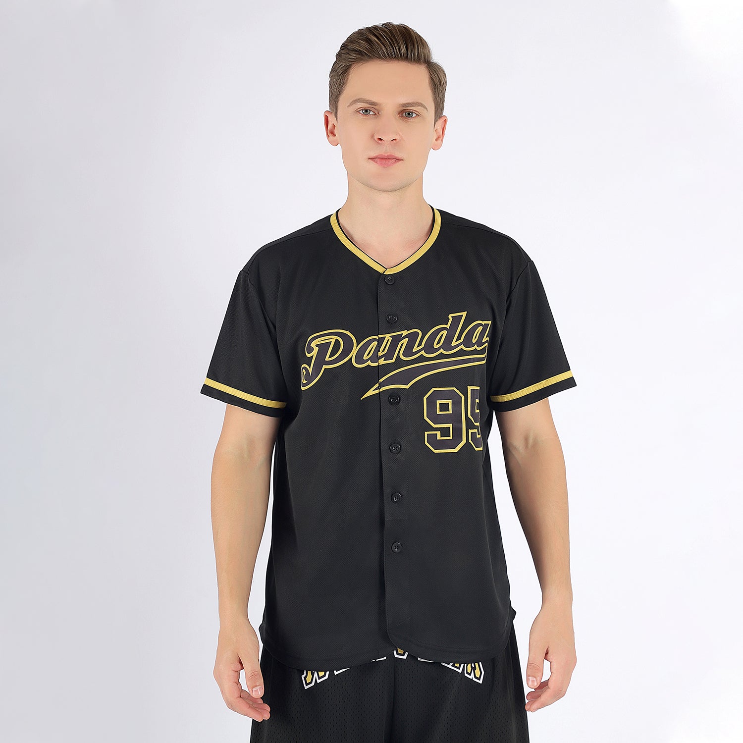 Custom White-Black Gold Authentic Split Fashion Baseball Jersey Women's Size:M