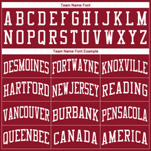 Load image into Gallery viewer, Custom Maroon White Round Neck Basketball Jersey
