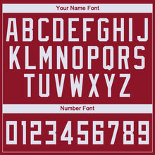 Laden Sie das Bild in den Galerie-Viewer, Custom Maroon White Round Neck Basketball Jersey
