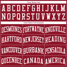 Load image into Gallery viewer, Custom Maroon White Round Neck Suit Basketball Jersey
