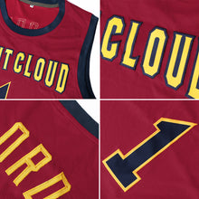 Load image into Gallery viewer, Custom Maroon White-Orange Authentic Throwback Basketball Jersey
