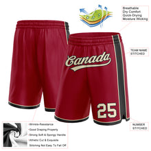 Load image into Gallery viewer, Custom Maroon Cream-Black Authentic Basketball Shorts
