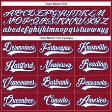 Load image into Gallery viewer, Custom Maroon White-Royal Hockey Lace Neck Jersey
