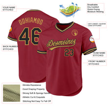 Laden Sie das Bild in den Galerie-Viewer, Custom Maroon Black-Old Gold Authentic Throwback Baseball Jersey
