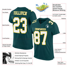 Load image into Gallery viewer, Custom Midnight Green White-Gold Mesh Authentic Football Jersey
