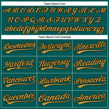 Charger l&#39;image dans la galerie, Custom Midnight Green Black-Old Gold Authentic Baseball Jersey

