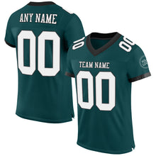 Load image into Gallery viewer, Custom Midnight Green White Gray-Black Mesh Authentic Football Jersey
