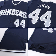 Load image into Gallery viewer, Custom Navy Gray-White Authentic Baseball Jersey

