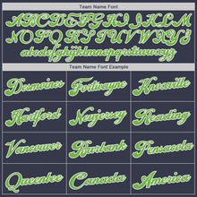 Laden Sie das Bild in den Galerie-Viewer, Custom Navy Neon Green-White Authentic Throwback Basketball Jersey
