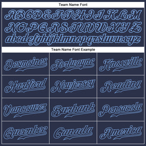 Custom Navy Navy-Light Blue Authentic Baseball Jersey