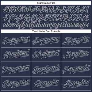 Custom Navy Navy-Gray Authentic Baseball Jersey