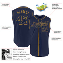 Charger l&#39;image dans la galerie, Custom Navy Navy-Old Gold Authentic Sleeveless Baseball Jersey

