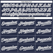 Load image into Gallery viewer, Custom Navy Gray-White Authentic Sleeveless Baseball Jersey
