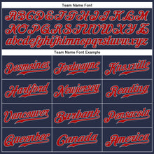 Load image into Gallery viewer, Custom Navy Red-Gray Authentic Sleeveless Baseball Jersey
