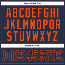 Load image into Gallery viewer, Custom Navy Navy-Orange Authentic Sleeveless Baseball Jersey
