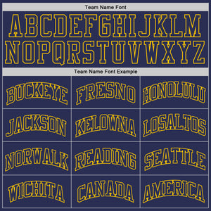 Custom Navy Navy-Gold Authentic Throwback Basketball Jersey