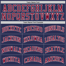 Загрузить изображение в средство просмотра галереи, Custom Navy Maroon-White Authentic Throwback Basketball Jersey
