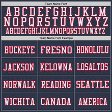 Load image into Gallery viewer, Custom Navy Red-White Mesh Authentic Throwback Football Jersey
